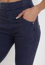 Granatowe Spodnie Skinny Salathiel