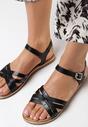 Czarne Sandały Acosixa