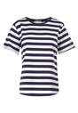 Granatowo-Biały T-shirt Lameriye