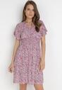 Biało-Fuksjowa Sukienka Wifethro