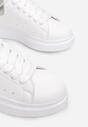 Biało-Srebrne Sneakersy Lephypso