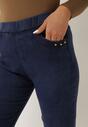 Granatowe Spodnie Skinny Jenestren