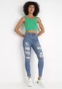 Niebieskie Jeansy Skinny Meninassa