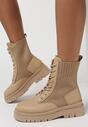 Ciemnobeżowe Botki Nyrie