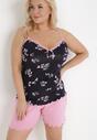 Compleu pijama Bleumarin cu roz