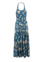 Niebieska Sukienka z Wiskozy Damaleia