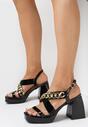 Czarne Sandały Ampomene