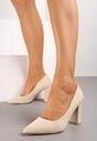 Pantofi cu toc Bej
