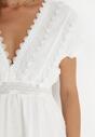 Biała Sukienka z Bawełny Hippista