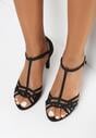 Czarne Sandały Amarhima