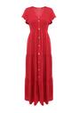 Czerwona Sukienka z Wiskozy Heeny