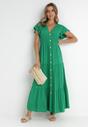 Zielona Sukienka z Wiskozy Heeny