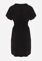 Czarna Sukienka z Wiskozy Saede
