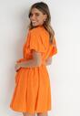 Pomarańczowa Sukienka z Bawełny Zanpey