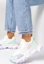Biało-Fioletowe Sneakersy Orilea