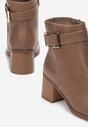 Ciemnobeżowe Botki Atronia