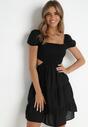 Czarna Sukienka Bawełniana Liloono