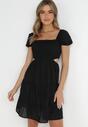 Czarna Sukienka Bawełniana Liloono