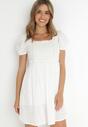 Biała Sukienka Bawełniana Xyle