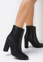 Czarne Botki na Słupku Bano