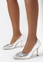 Pantofi stiletto Argintii