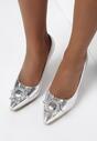 Pantofi stiletto Argintii
