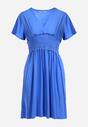 Niebieska Sukienka z Wiskozy Gulpari