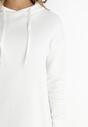 Biała Bluza Długa z Kapturem Akare