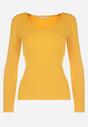 Żółty Sweter Prążkowany Tekko