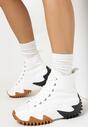 Białe Sneakersy za Kostkę na Platformie z Wypustkami Dunos