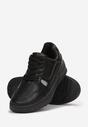 Czarne Buty Sportowe Sznurowane Iomare