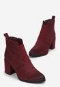 Bordowe Botki na Słupku Illeamoth