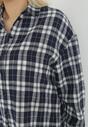 Granatowa Koszula w Kratę Kateia