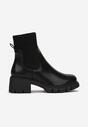 Czarne Botki z Elastyczną Cholewką Hekele