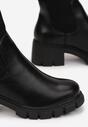 Czarne Botki z Elastyczną Cholewką Hekele