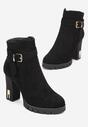 Czarne Botki na Słupku Ancogeus