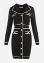 Czarna Sukienka Dzianinowa Yarhiyon
