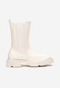 Beżowe Botki Sztyblety Imas