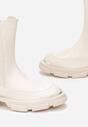 Beżowe Botki Sztyblety Imas