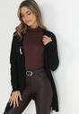 Czarny Kardigan z Broszką Yola
