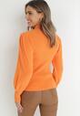 Pomarańczowy Golf z Bufiastym Rękawem Phyree