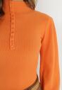 Pomarańczowy Golf z Bufiastym Rękawem Phyree