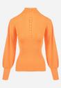Pomarańczowy Golf z Bufiastym Rękawem Phyree