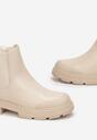 Beżowe Botki Sztyblety Jimnah