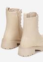 Beżowe Botki Workery Liye