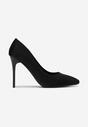 Pantofi stiletto Piele întoarsă ecologică neagră