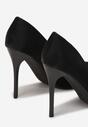 Pantofi stiletto Piele întoarsă ecologică neagră