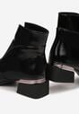 Czarne Botki na Słupku Dahi