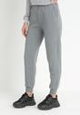 Szare Spodnie Dresowe Ocieplone Kanan