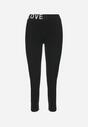 Czarne Legginsy z Napisem w Pasie Nemeza